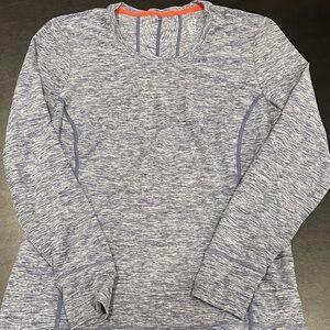 Title Nine Blue Grace Buttah Base Layer Heather Long Sleeve Top